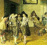 Dirck Hals meeting in an inn, c Spain oil painting artist